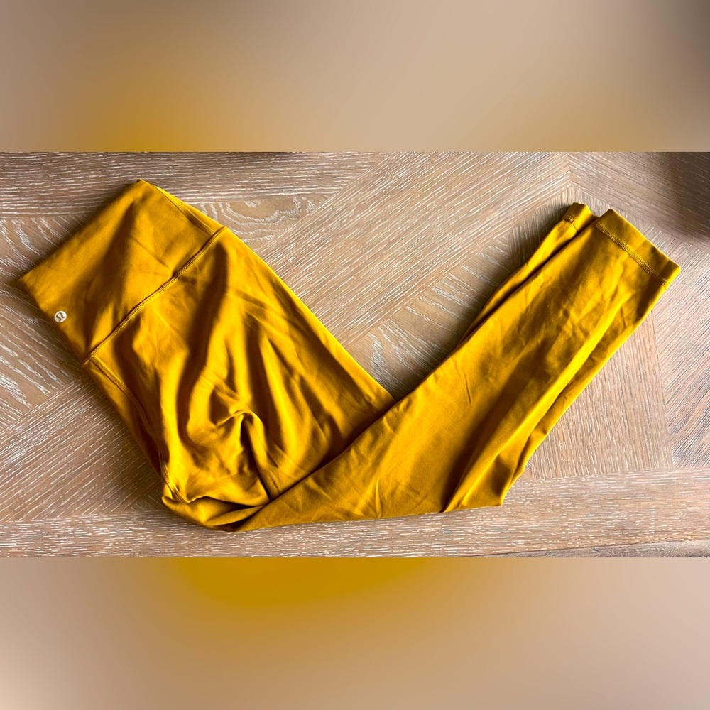 Gold lululemon leggings size 8